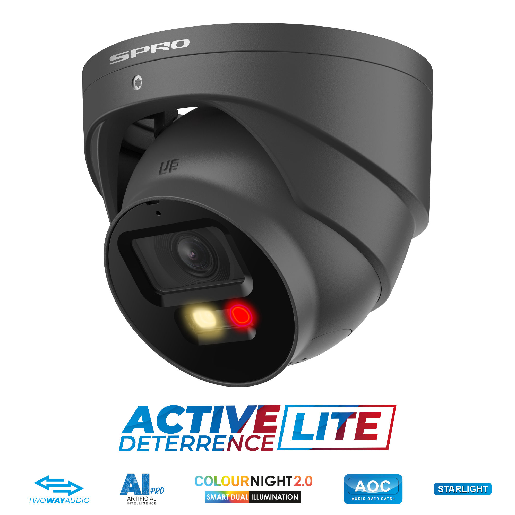DHIPD40/28LRG-MS SPRO 4MP IP Turret Active Deterrence