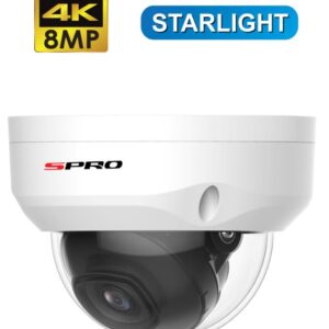 SPRO 8MP IP Fixed Lens Vandal Resistant Dome DHIPD80/28RV-W-V2
